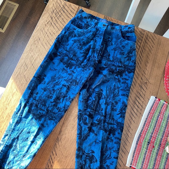 J. McLaughlin Pants - J McLaughlin Toile de Jouy Pants Blue and Black
